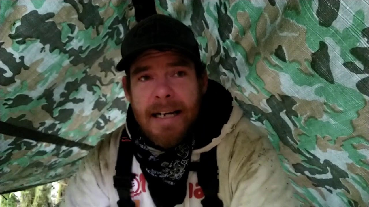 Surviving 24 Hrs In An Alaskan Rain Storm! Emergency Tarp Bush Shelter ...